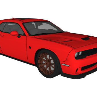 超精细汽车模型 道奇 dodge challenger